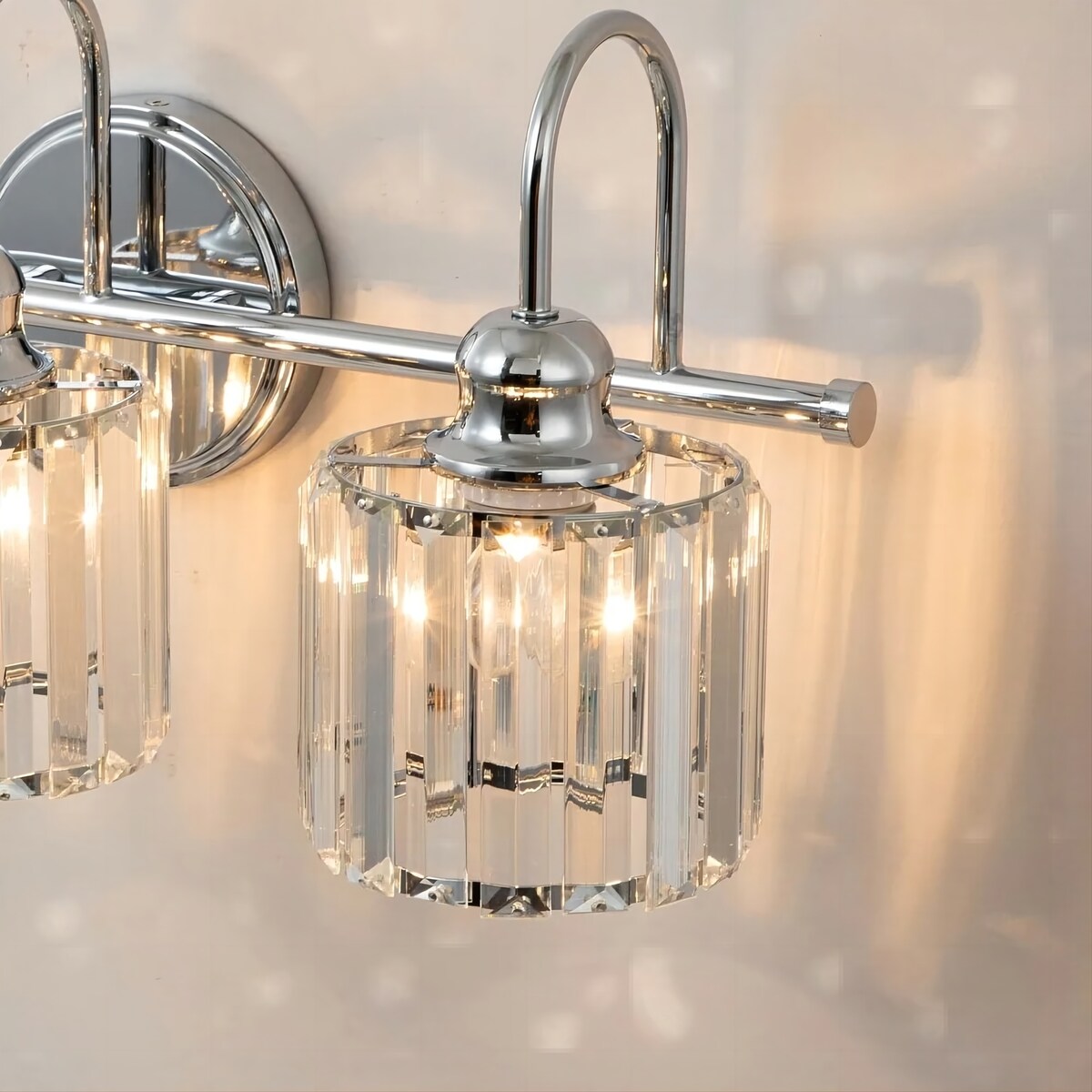 Lampada da parete per bagno moderna in cristallo con specchio cromato/nero/oro, luci da bagno, luci da toeletta