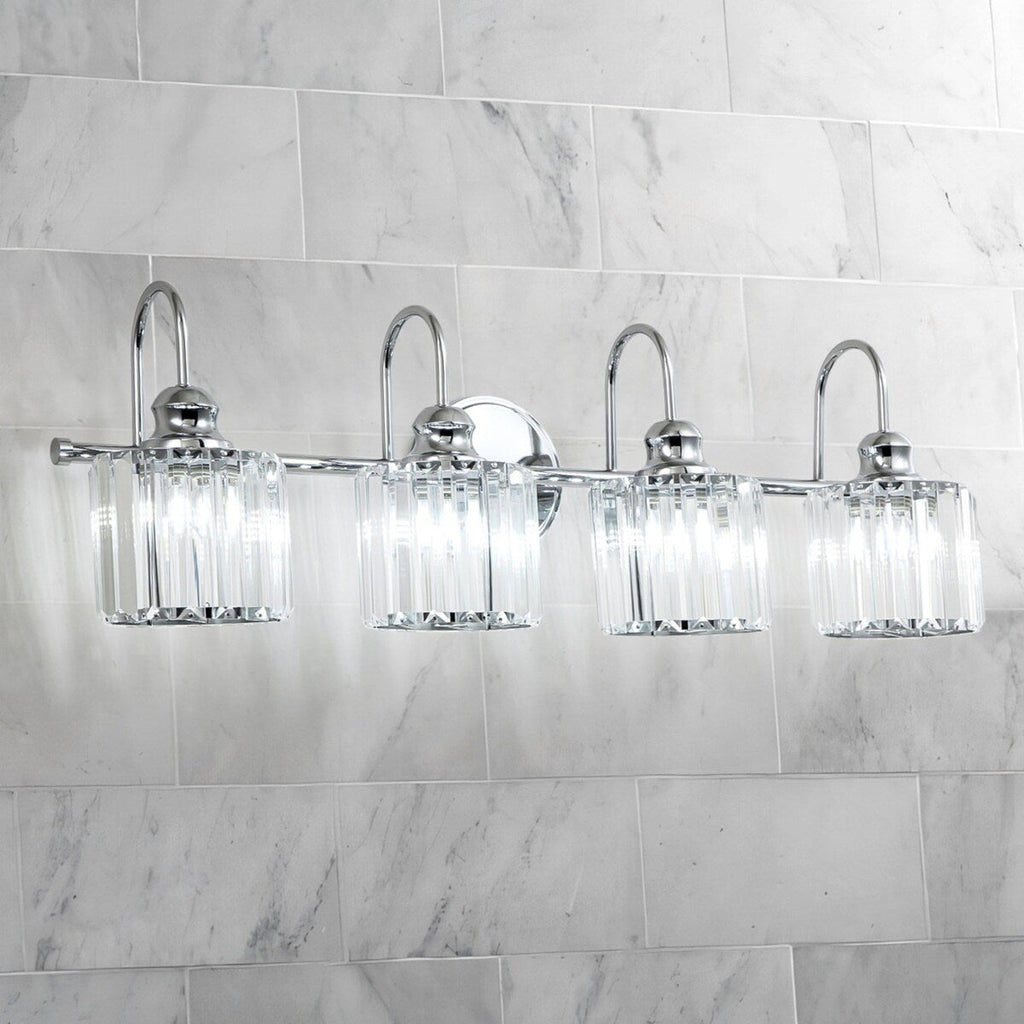 Lampada da parete per bagno moderna in cristallo con specchio cromato/nero/oro, luci da bagno, luci da toeletta