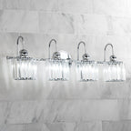 Lampada da parete per bagno moderna in cristallo con specchio cromato/nero/oro, luci da bagno, luci da toeletta