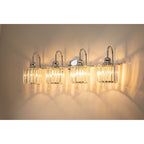 Lampada da parete per bagno moderna in cristallo con specchio cromato/nero/oro, luci da bagno, luci da toeletta