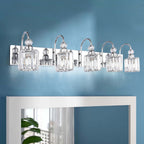 Lampada da parete per bagno moderna in cristallo con specchio cromato/nero/oro, luci da bagno, luci da toeletta