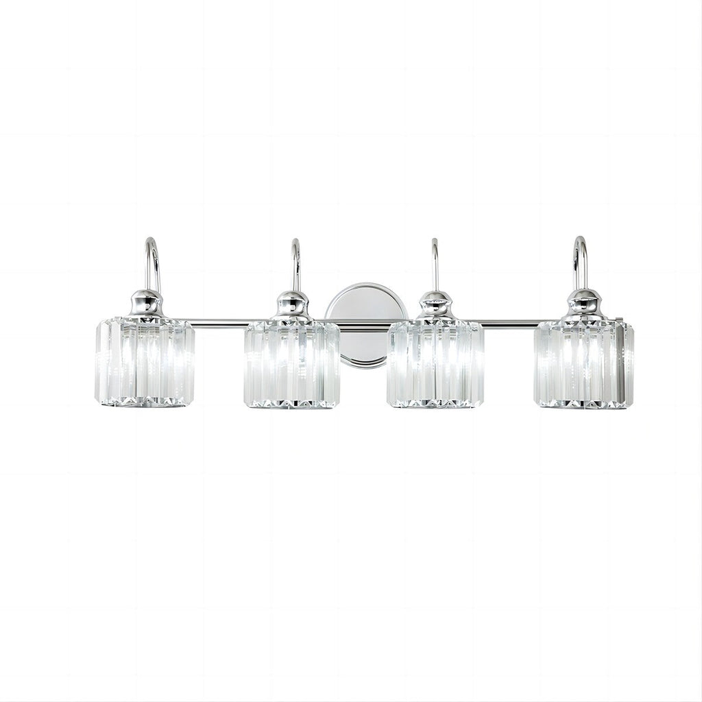Lampada da parete per bagno moderna in cristallo con specchio cromato/nero/oro, luci da bagno, luci da toeletta