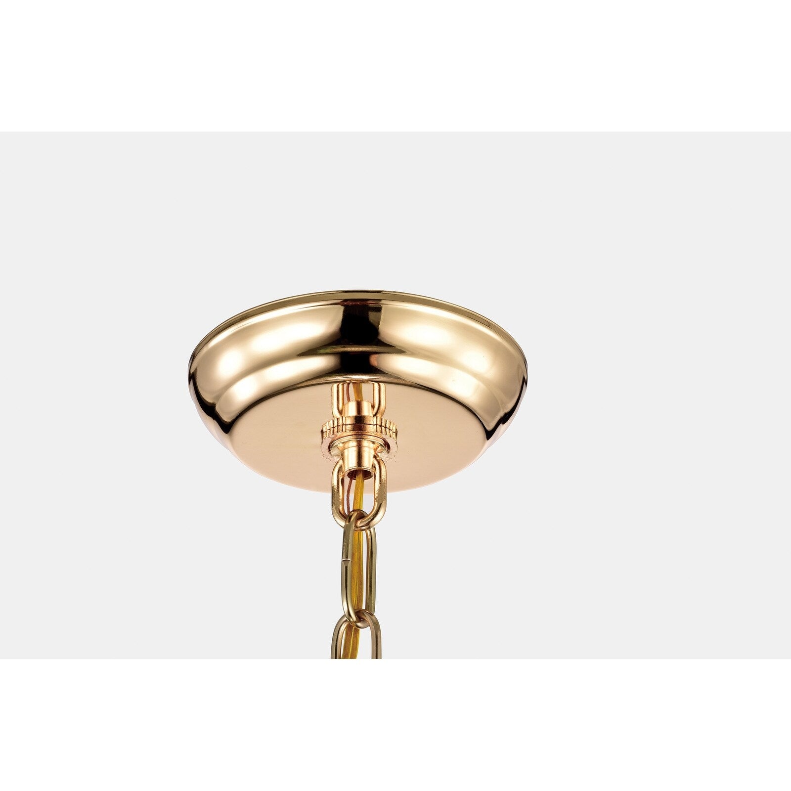 Lampadario a tamburo con perline rotonde e cristalli pendenti