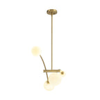 Lampada a sospensione lineare moderna Sputnik a 4 luci color oro/luce per sala da pranzo - 51,18 pollici di larghezza x 11,02 pollici di profondità x 5,91 pollici di altezza