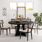 Tavolo da pranzo rotondo da 47 pollici per 4 persone, tavolo da cucina in stile rustico, piccolo tavolo da pranzo, tavolo da cucina in legno per sala da pranzo e soggiorno