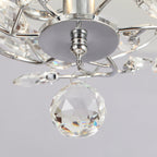 Ventilatore da soffitto moderno reversibile a 5 pale in cristallo con telecomando