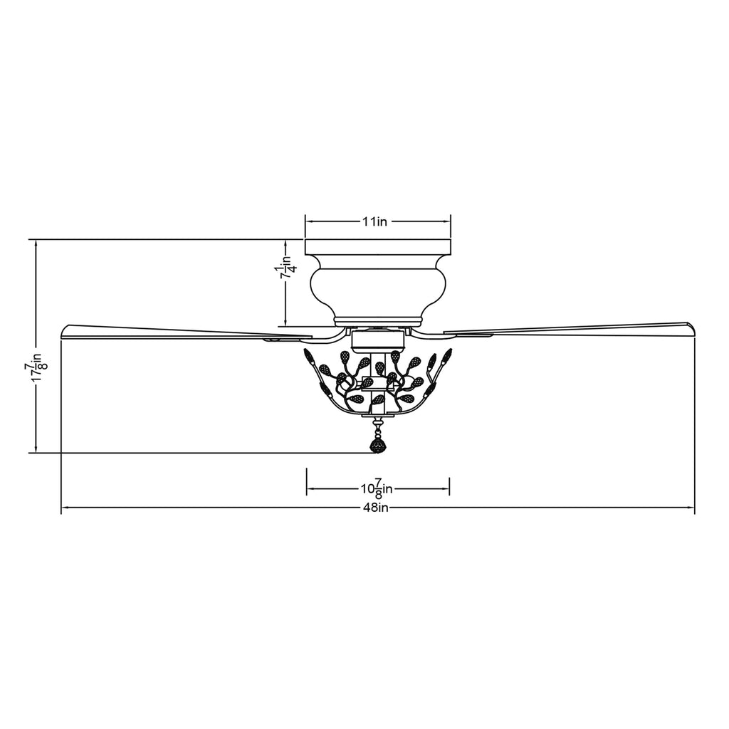 Ventilatore da soffitto moderno reversibile a 5 pale in cristallo con telecomando