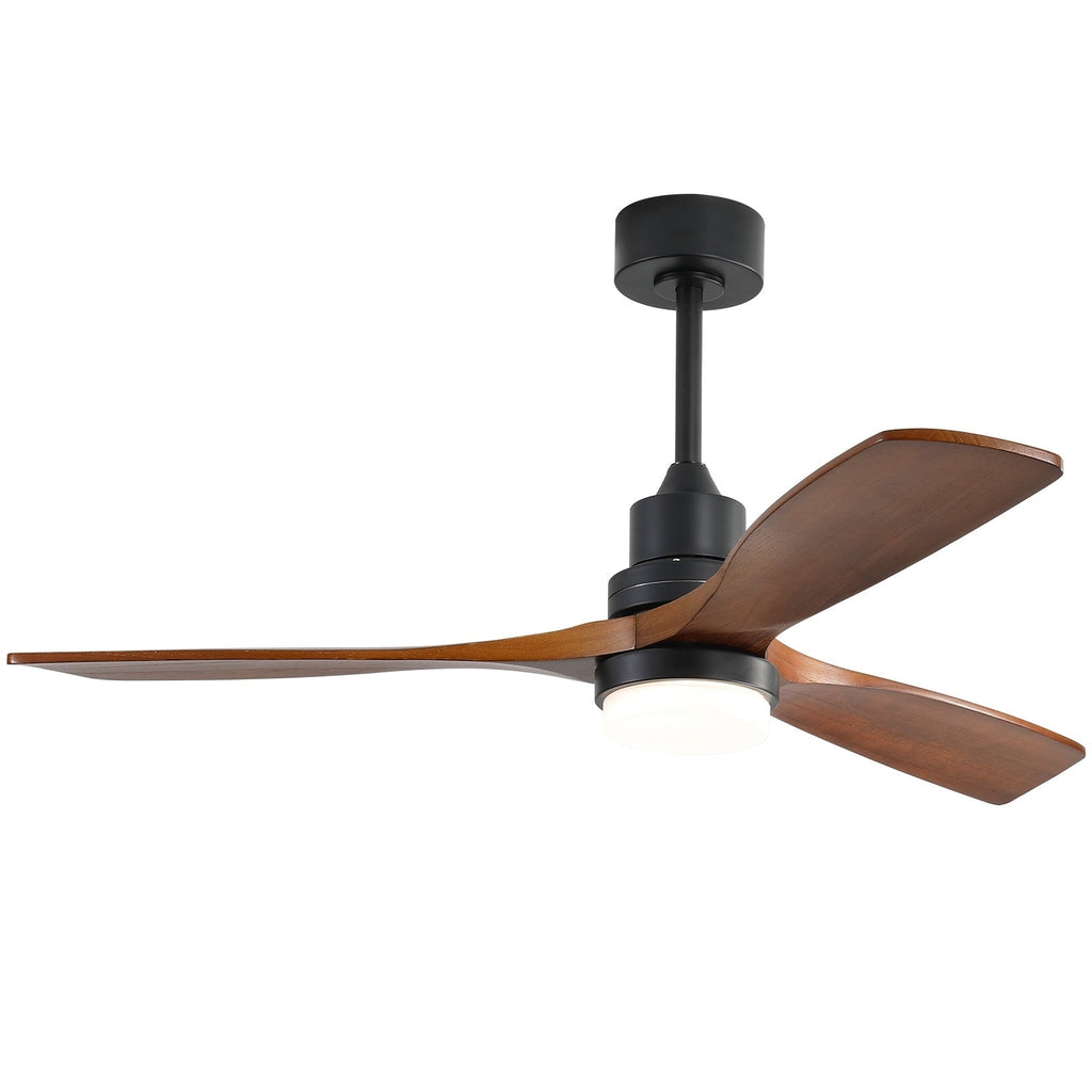 Ventilatore da soffitto a LED integrato da 48 e 52 pollici con luce e telecomando, motore CC reversibile