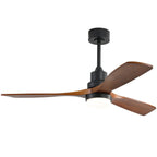 Ventilatore da soffitto a LED integrato da 48 e 52 pollici con luce e telecomando, motore CC reversibile
