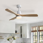 Ventilatore da soffitto a LED integrato da 48 e 52 pollici con luce e telecomando, motore CC reversibile