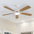 Ventilatore da soffitto a LED integrato da 48 e 52 pollici con luce e telecomando, motore CC reversibile