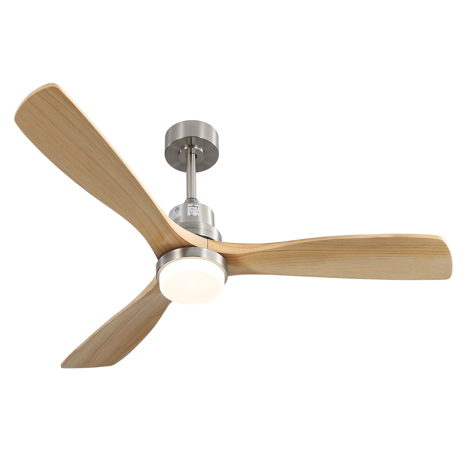 Ventilatore da soffitto a LED integrato da 48 e 52 pollici con luce e telecomando, motore CC reversibile