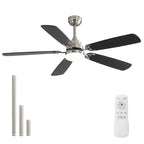 Ventilatore da soffitto a LED integrato da 48 e 52 pollici con luce e telecomando, motore CC reversibile