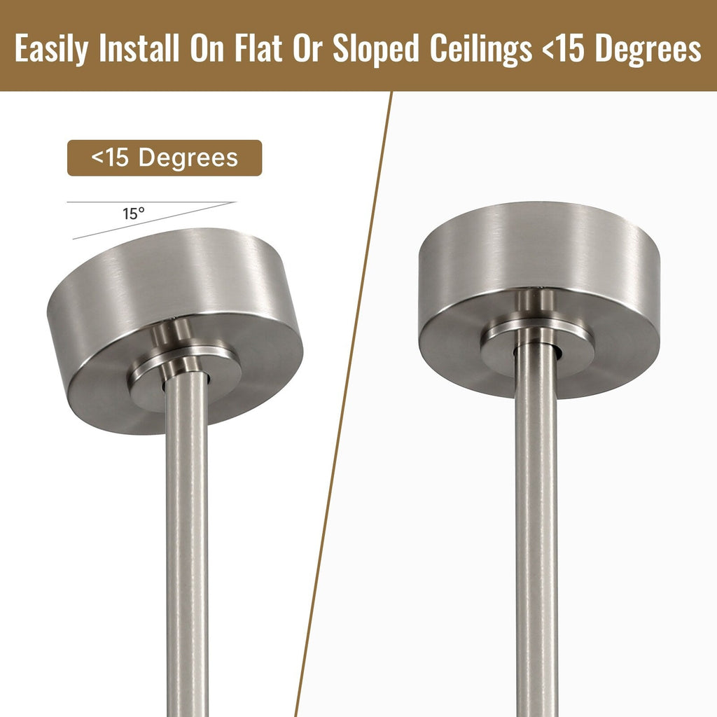 Ventilatore da soffitto a LED integrato da 48 e 52 pollici con luce e telecomando, motore CC reversibile