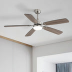 Ventilatore da soffitto a LED integrato da 48 e 52 pollici con luce e telecomando, motore CC reversibile