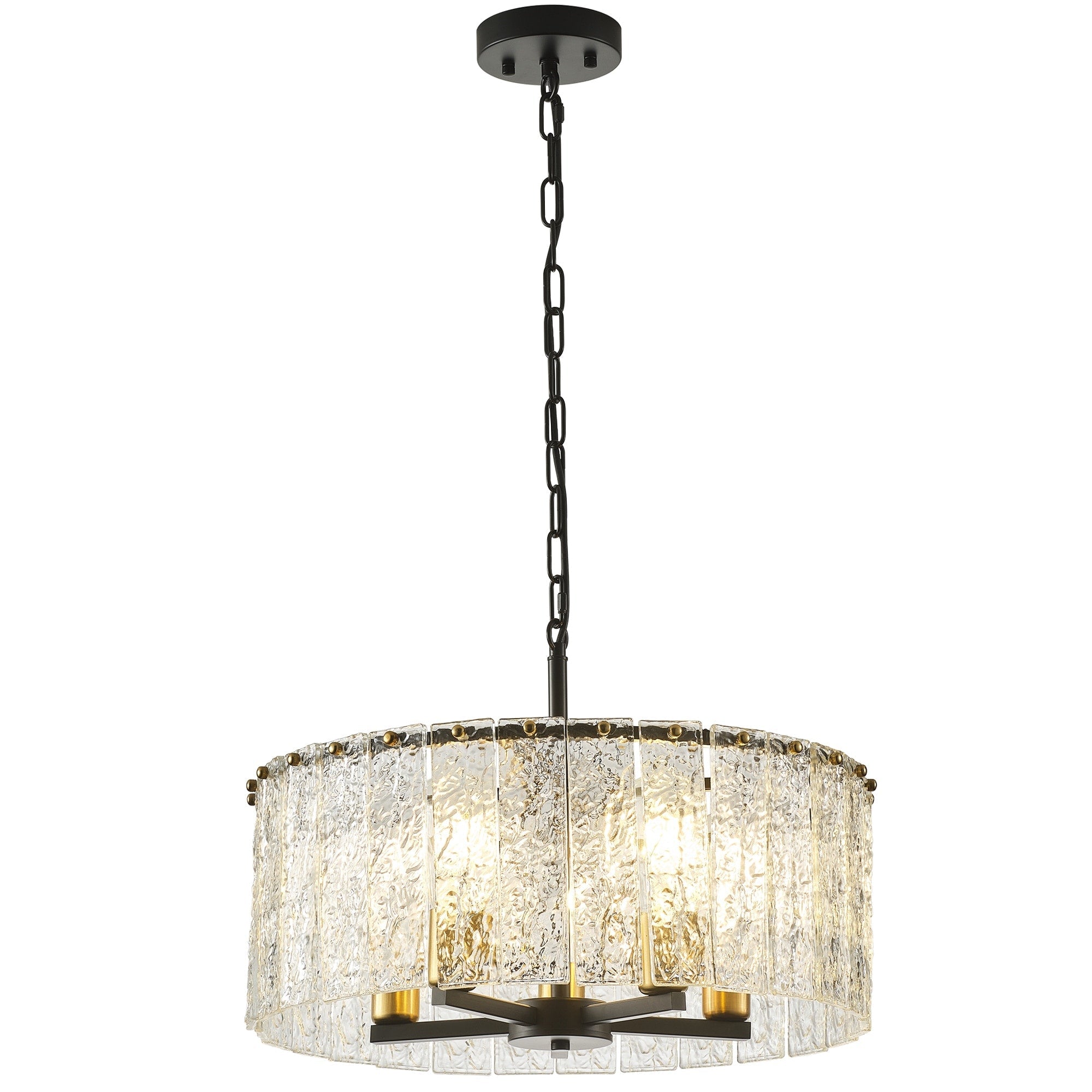 Lampadario moderno a tamburo rotondo a 5 luci, lampadario classico semi-incassato, lampada a sospensione per isola cucina e sala da pranzo