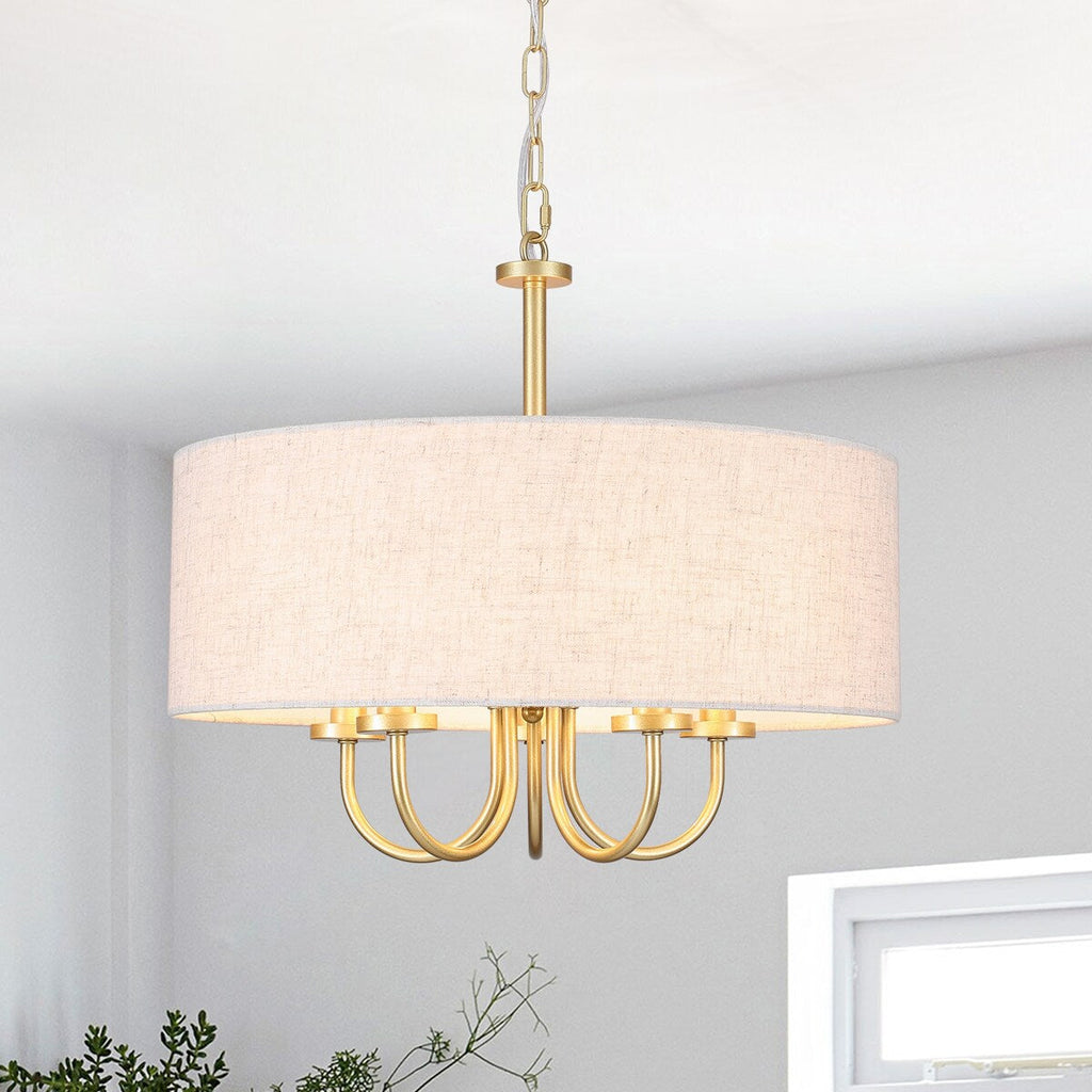Lampada da soffitto moderna a 5 luci con montaggio a semi-incasso per sala da pranzo, camera da letto, soggiorno - N/D