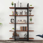 Libreria a 5 ripiani, libreria in stile industriale vintage