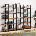 Libreria a 5 ripiani, libreria in stile industriale vintage