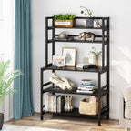 Scaffale da cucina a 5 ripiani, scaffale portaoggetti per forno a microonde, carrello da cucina industriale con portaoggetti