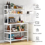 Scaffale da cucina a 5 ripiani, scaffale portaoggetti per forno a microonde, carrello da cucina industriale con portaoggetti