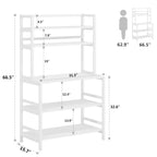 Scaffale da cucina a 5 ripiani, scaffale portaoggetti per forno a microonde, carrello da cucina industriale con portaoggetti