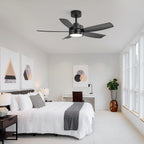 Ventilatore da soffitto a LED Breezary 65/52/42 a 5 pale con kit luci e telecomando