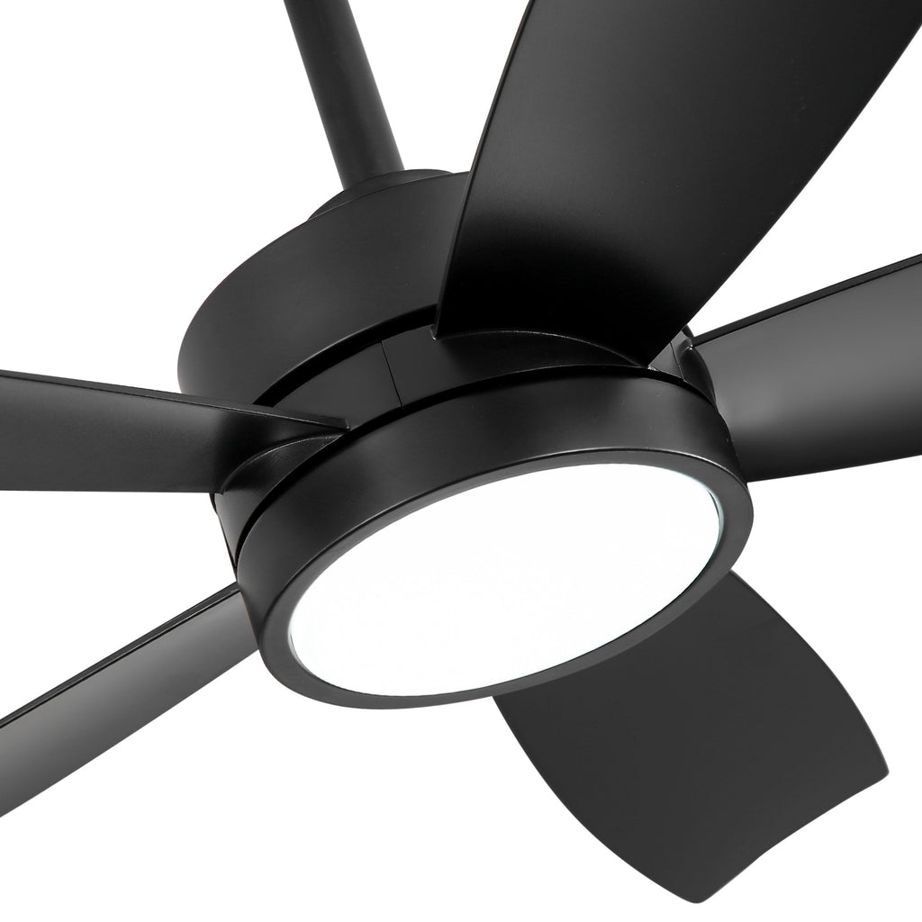 Ventilatore da soffitto a LED Breezary 65/52/42 a 5 pale con kit luci e telecomando