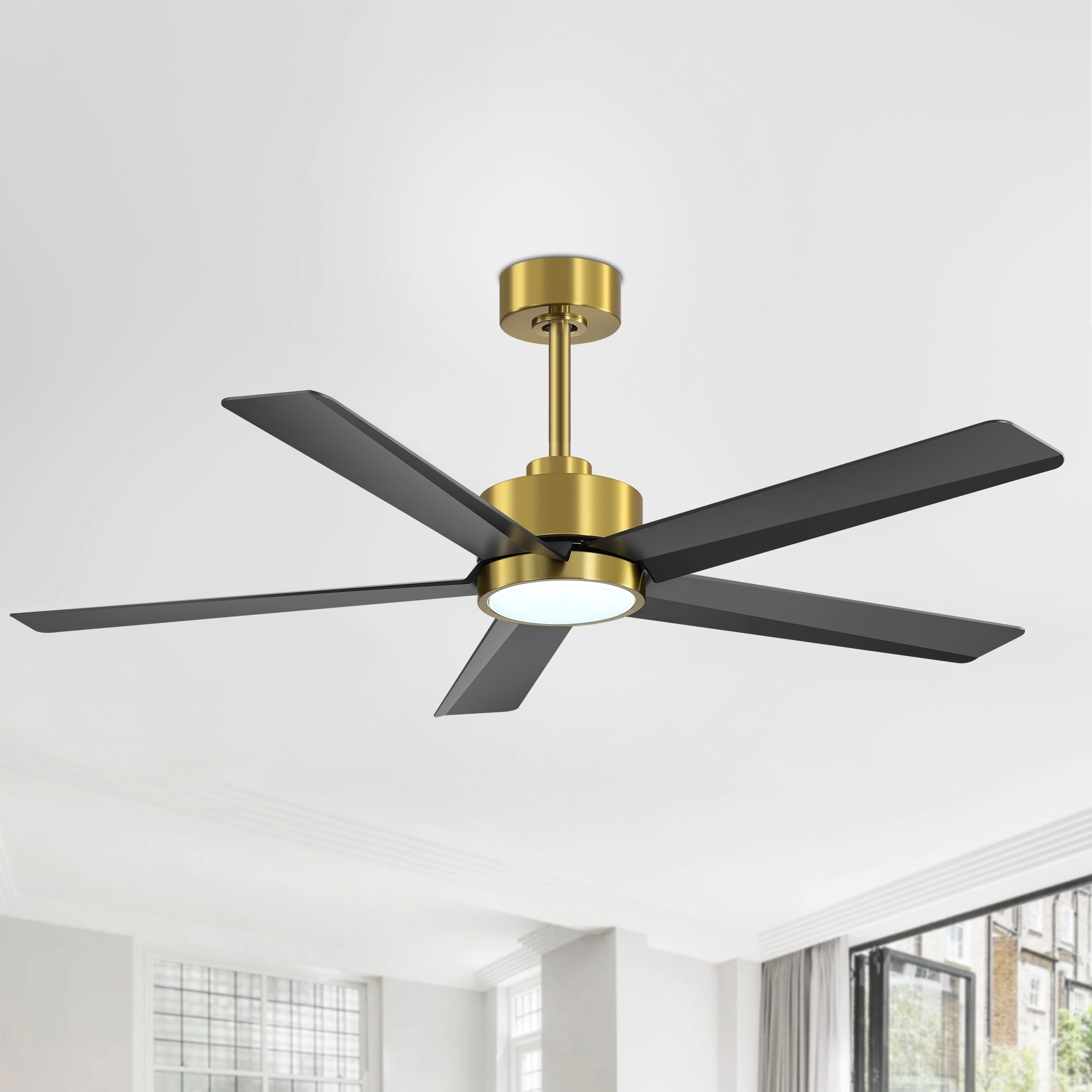 Ventilatore da soffitto a LED Breezary 65/52/42 a 5 pale con kit luci e telecomando