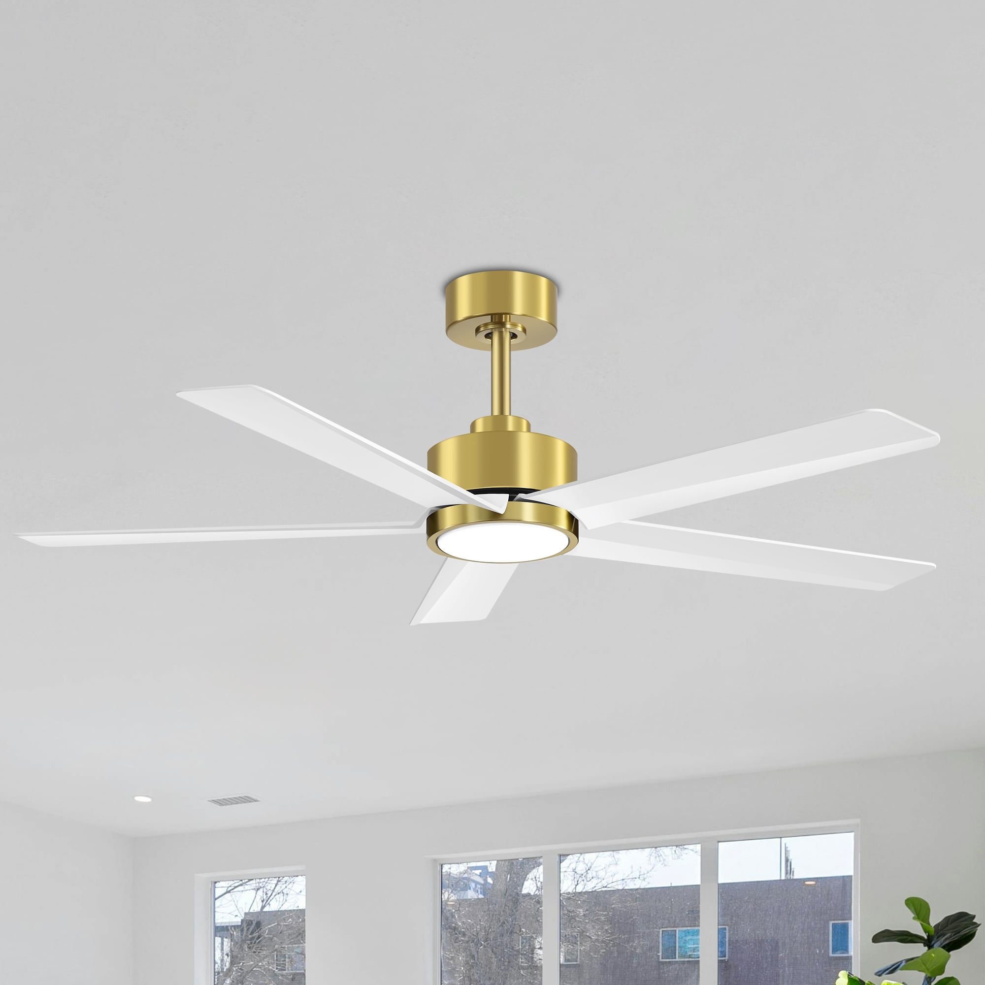 Ventilatore da soffitto a LED Breezary 65/52/42 a 5 pale con kit luci e telecomando