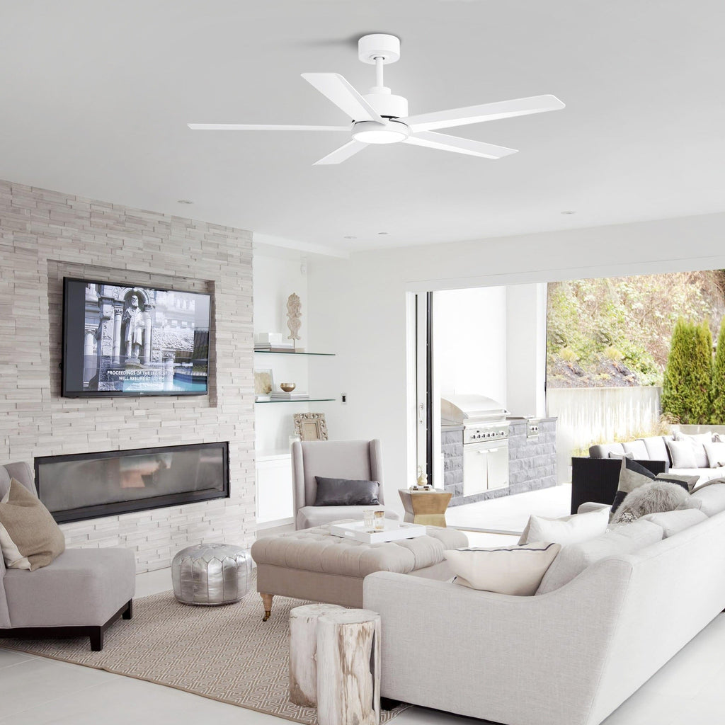 Ventilatore da soffitto a LED Breezary 65/52/42 a 5 pale con kit luci e telecomando