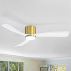 Ventilatore da soffitto a LED da 52 pollici nero/bianco con telecomando (3 pale)