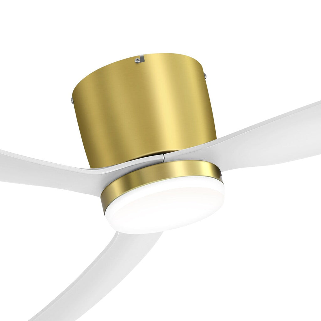 Ventilatore da soffitto a LED da 52 pollici nero/bianco con telecomando (3 pale)