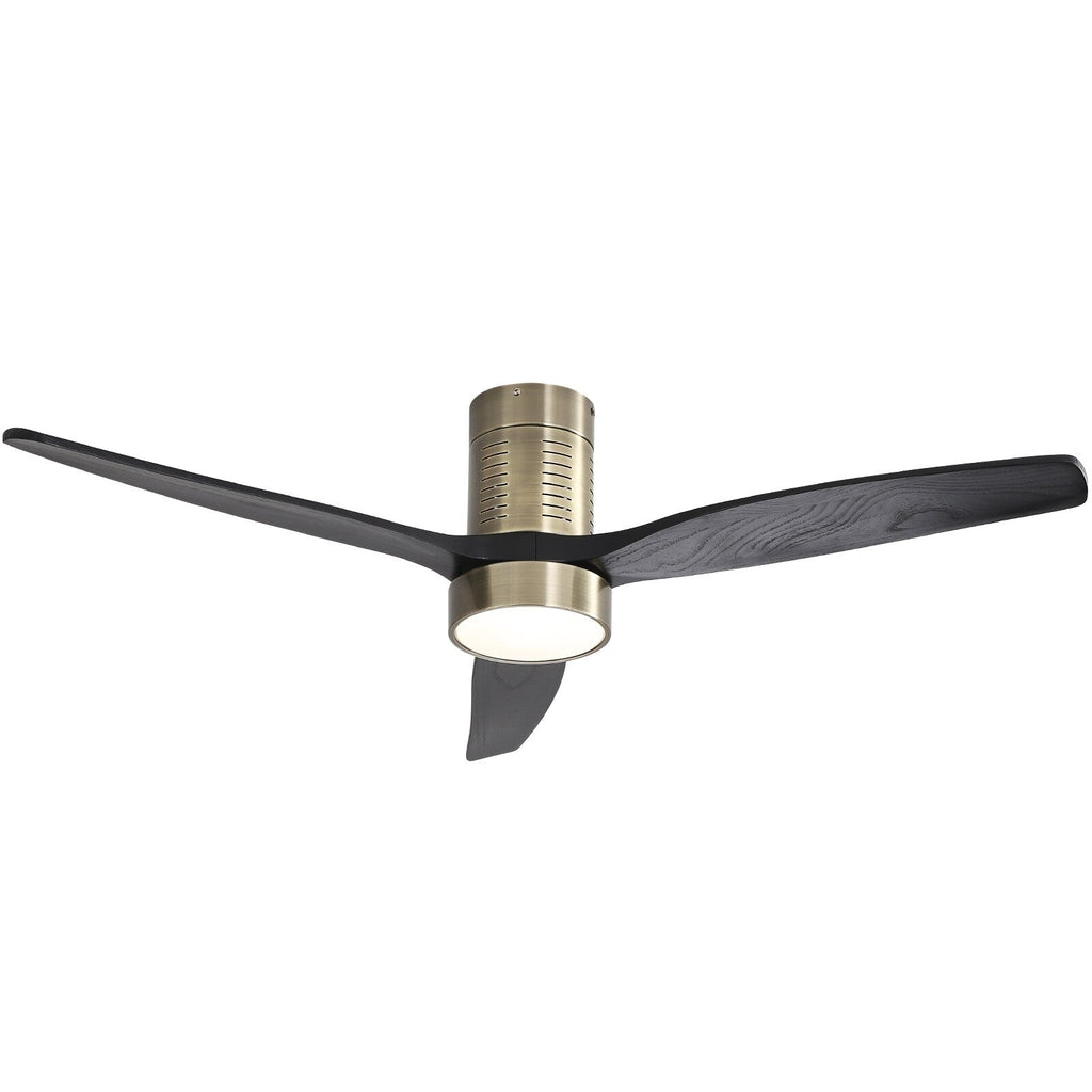 Ventilatore da soffitto a filo in stile fattoria da 52 pollici con luce e telecomando, motore CC reversibile