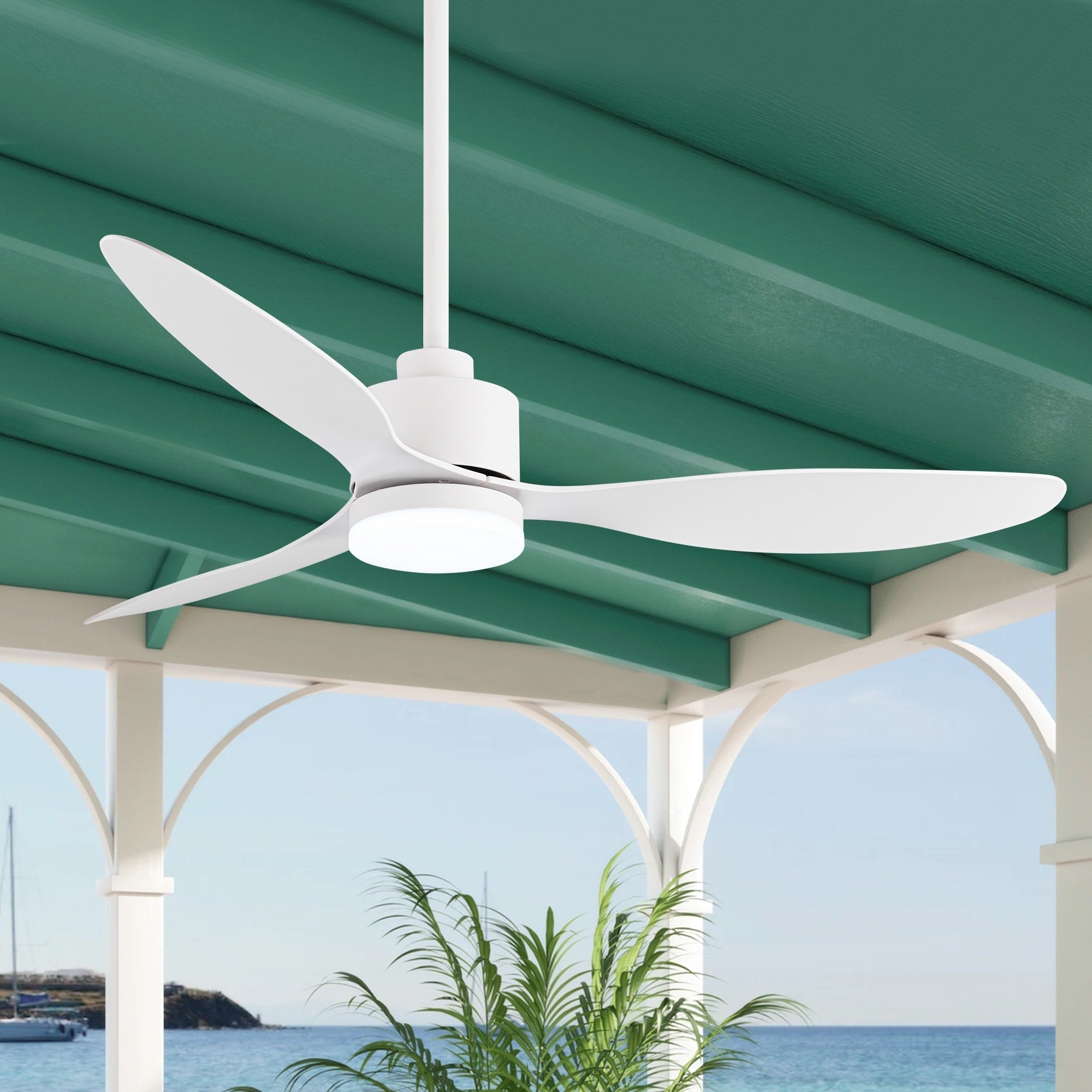 Ventilatore da soffitto a LED da 52 pollici con telecomando per luci (3 pale)