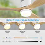 Ventilatore da soffitto a filo Sofucor da 52 pollici con telecomando, motore reversibile, luce integrata opzionale
