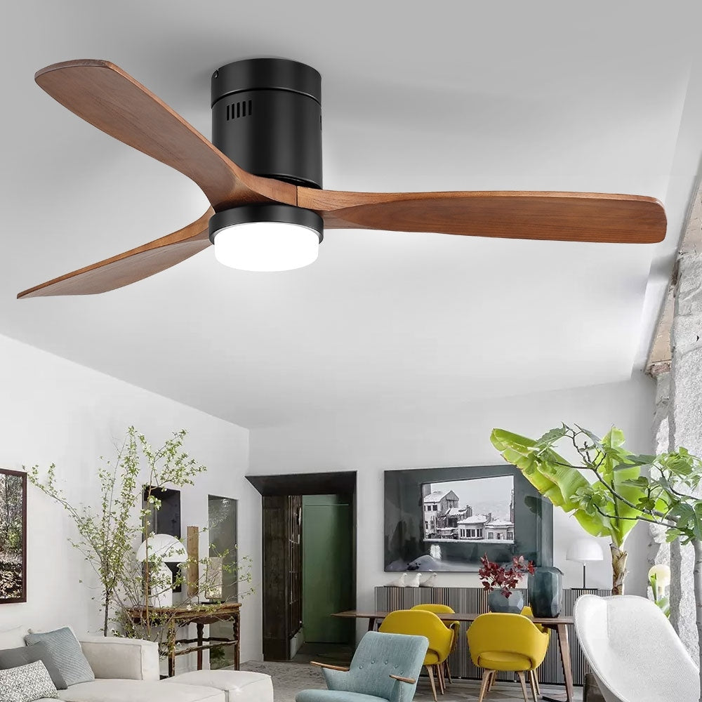 Ventilatore da soffitto a filo Sofucor da 52 pollici con telecomando, motore reversibile, luce integrata opzionale