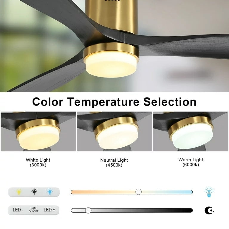 Ventilatore da soffitto a filo Sofucor da 52 pollici con telecomando, motore reversibile, luce integrata opzionale
