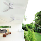 Ventilatore da soffitto a filo Sofucor da 52 pollici con telecomando, motore reversibile, luce integrata opzionale