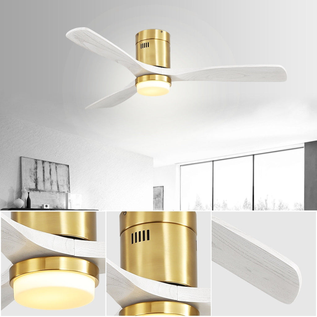 Ventilatore da soffitto a filo Sofucor da 52 pollici con telecomando, motore reversibile, luce integrata opzionale