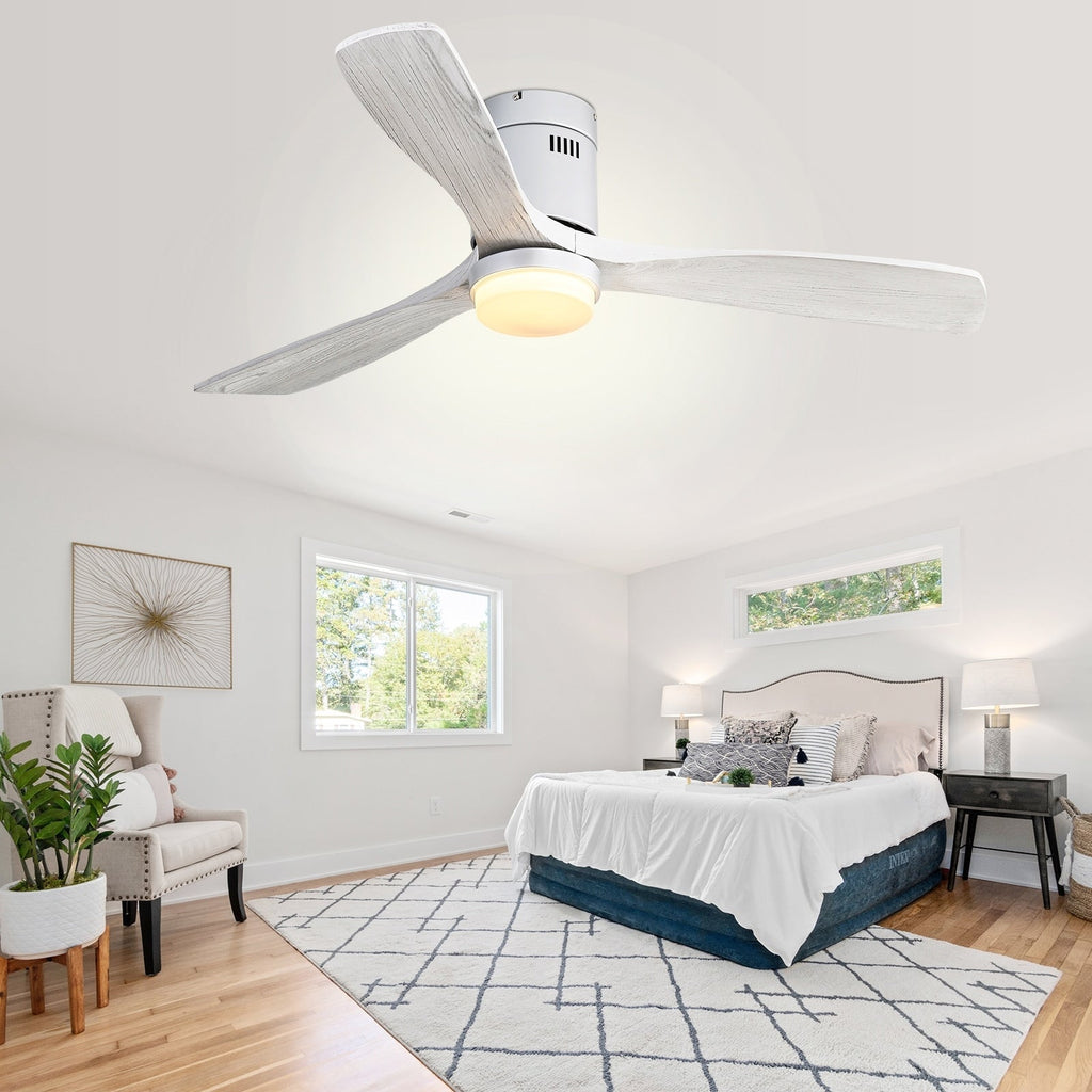 Ventilatore da soffitto a filo Sofucor da 52 pollici con telecomando, motore reversibile, luce integrata opzionale