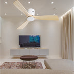 Ventilatore da soffitto a filo Sofucor da 52 pollici con telecomando, motore reversibile, luce integrata opzionale