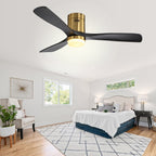 Ventilatore da soffitto a filo Sofucor da 52 pollici con telecomando, motore reversibile, luce integrata opzionale