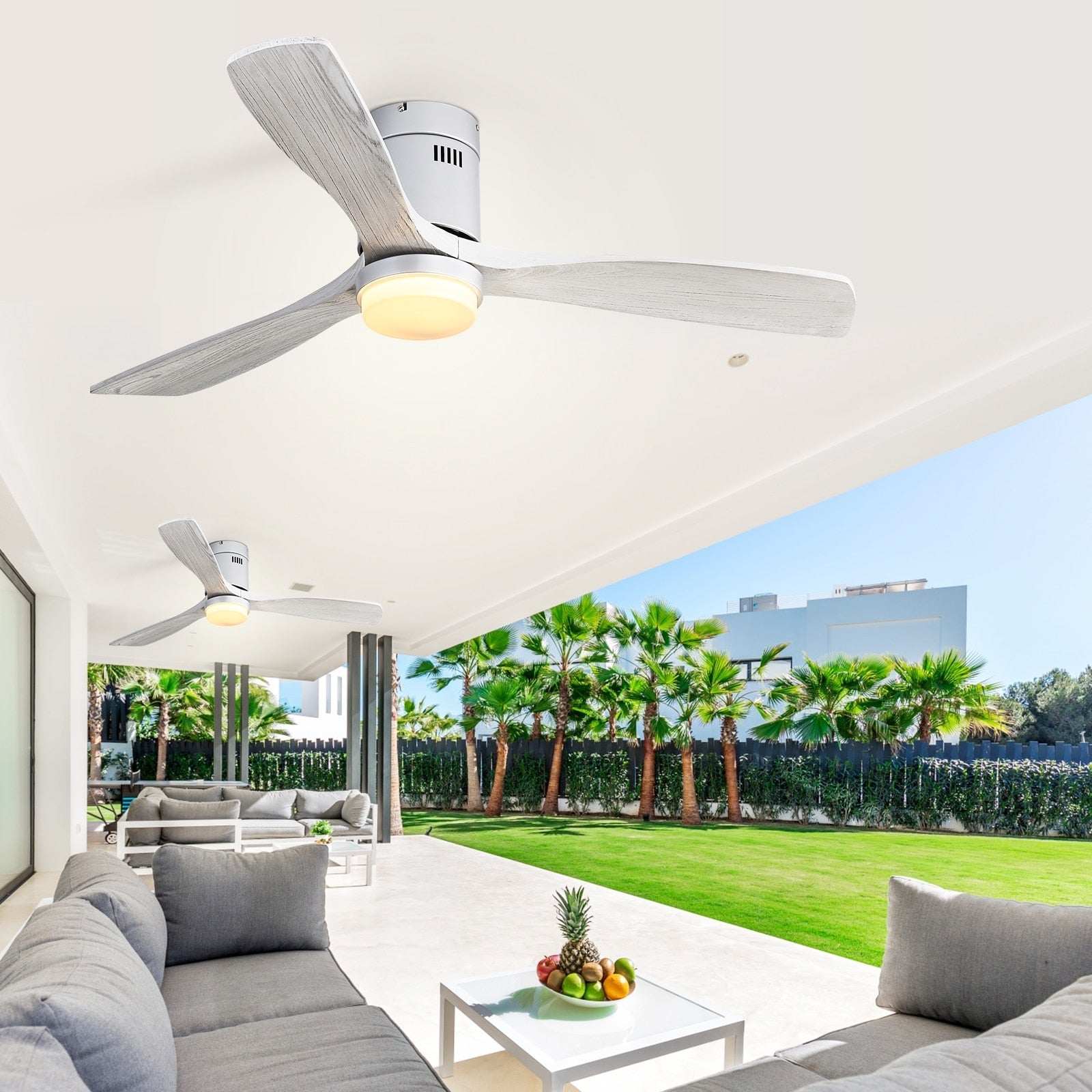 Ventilatore da soffitto a filo Sofucor da 52 pollici con telecomando, motore reversibile, luce integrata opzionale