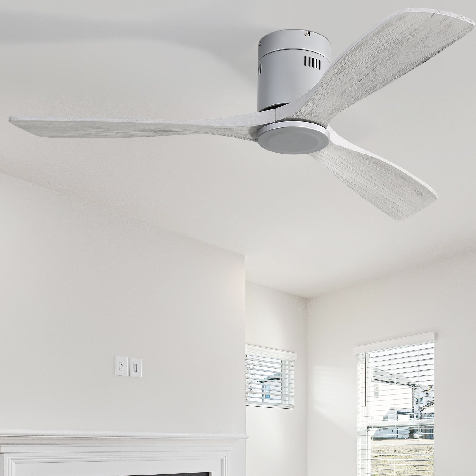 Ventilatore da soffitto a filo Sofucor da 52 pollici con telecomando, motore reversibile, luce integrata opzionale