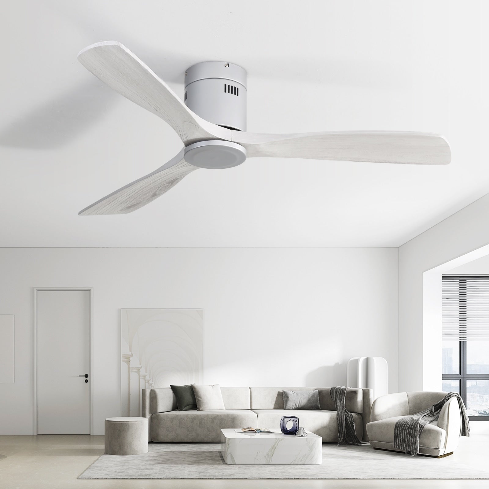 Ventilatore da soffitto a filo Sofucor da 52 pollici con telecomando, motore reversibile, luce integrata opzionale