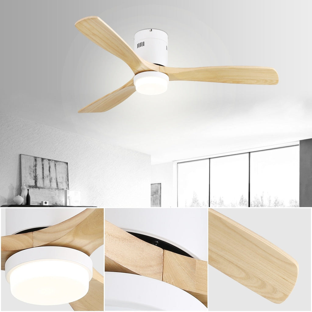 Ventilatore da soffitto a filo Sofucor da 52 pollici con telecomando, motore reversibile, luce integrata opzionale