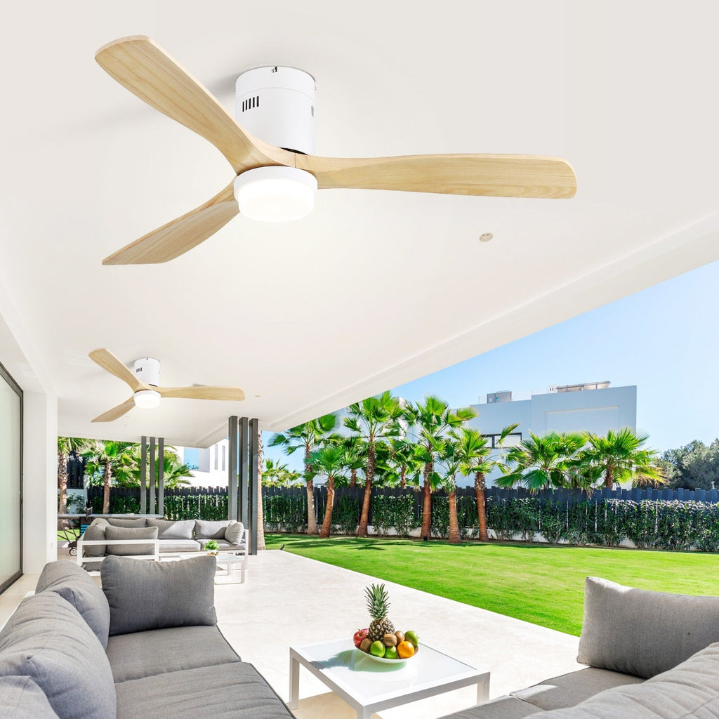 Ventilatore da soffitto a filo Sofucor da 52 pollici con telecomando, motore reversibile, luce integrata opzionale