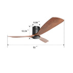 Ventilatore da soffitto a filo Sofucor da 52 pollici con telecomando, motore reversibile, luce integrata opzionale
