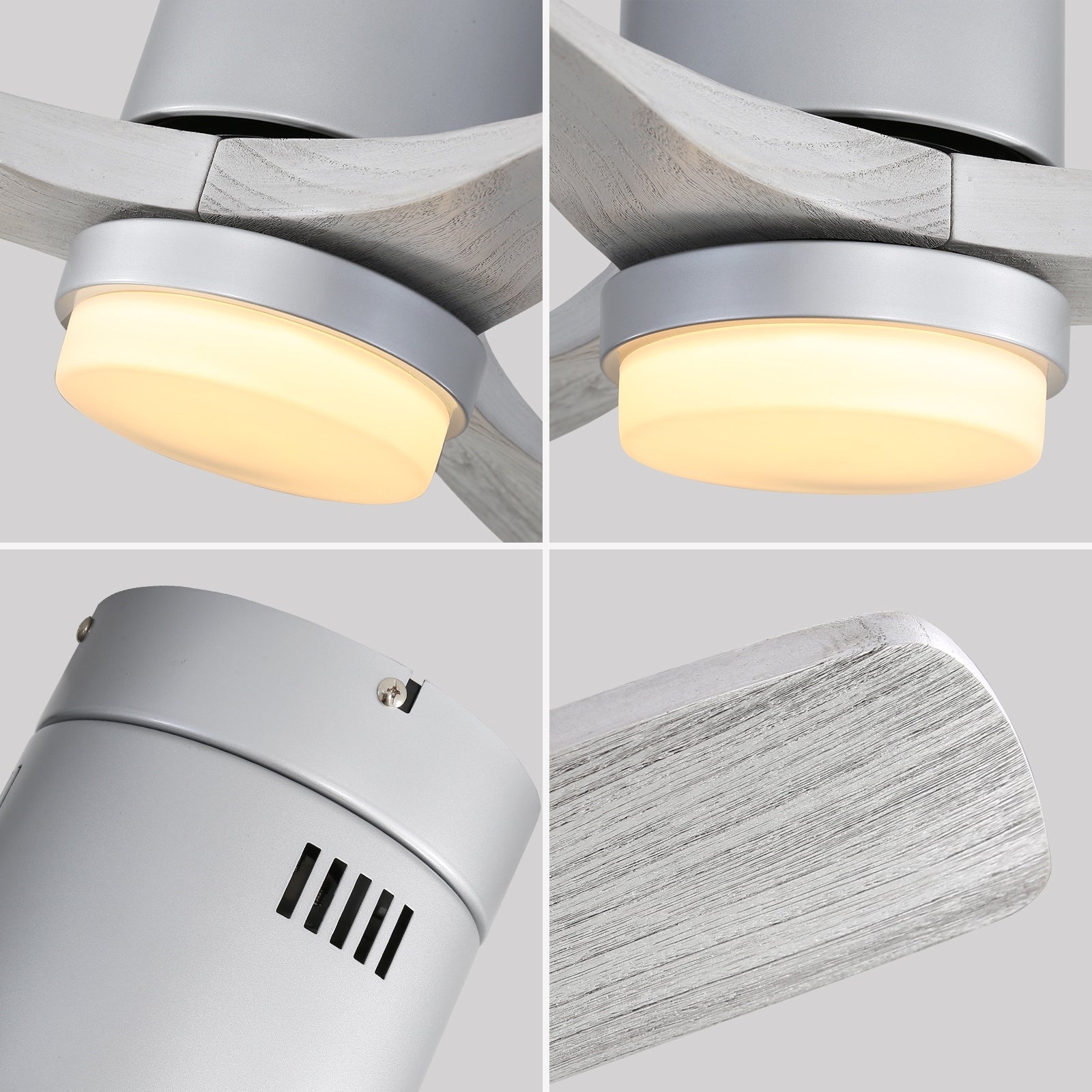 Ventilatore da soffitto a filo Sofucor da 52 pollici con telecomando, motore reversibile, luce integrata opzionale